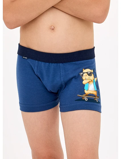 Dětské boxerky 2 Boy Tmavě modrá s potiskem model 21817741 - Cornette Dětské boxerky 2 Boy Tmavě modrá s potiskem model 21817741 - Cornette