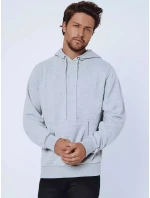 Pánská šedá mikina s kapucí Dstreet BX5019