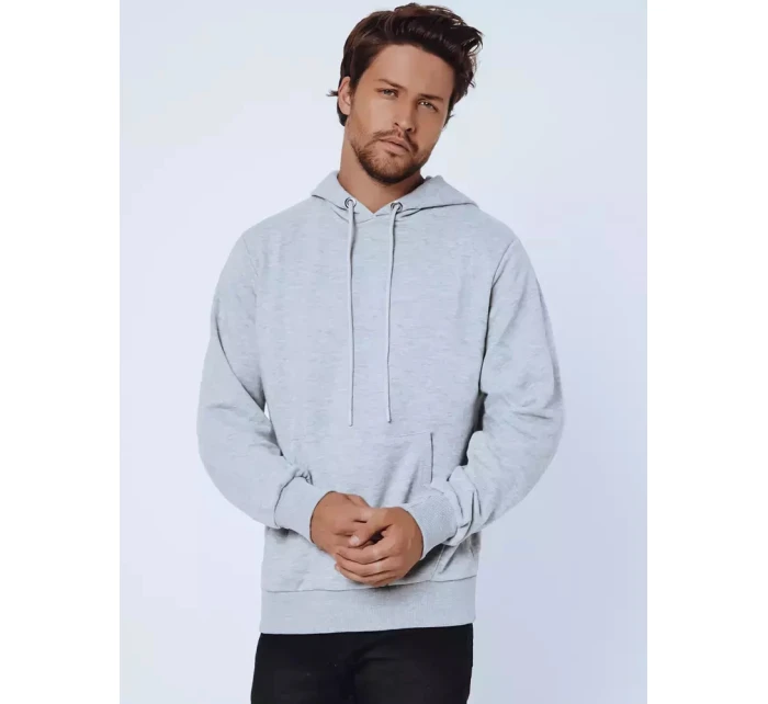 Pánská šedá mikina s kapucí Dstreet BX5019