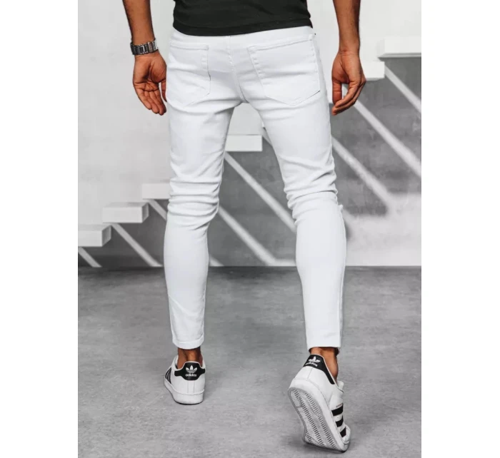 Pánské bílé džínové kalhoty FashionStreet UX3922
