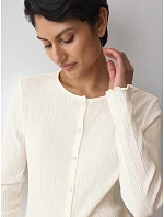 Versatile Rib Cardigan LSL - Silk White - TRIUMPH Silk White - TRIUMPH