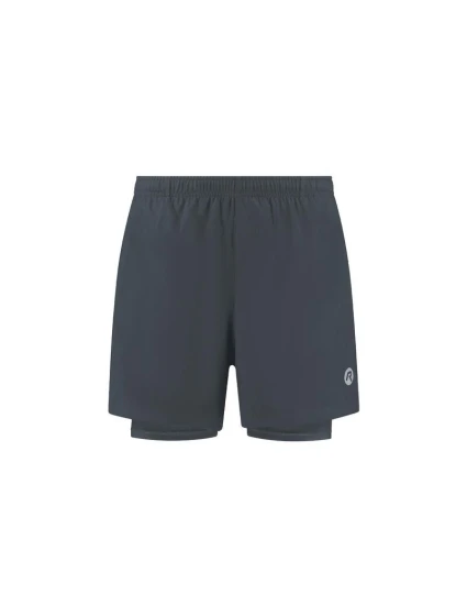 Rogelli pánské kraťasy 2 v 1 ESSENTIAL šedé 3XL