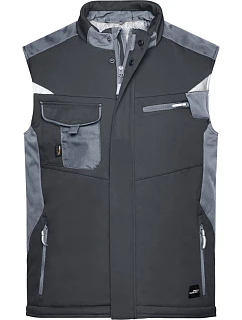 Daiber JN 825 Pracovní zimní softshellová vesta - Strong 02.0825 black/carbon