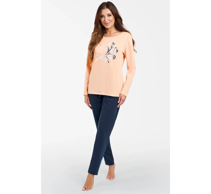 Italská móda Arietta long r. long sp. barva:lososová/modrá Italská móda Arietta long r. long sp. barva:lososová/modrá