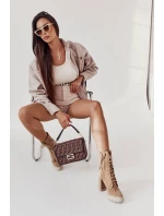 Semišové šněrovací boty Lewski Shoes model 21599591 / G Béžove - Boto Semišové šněrovací boty Lewski Shoes model 21599591 / G Béžove - Boto