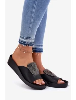 Kožené Dámské S Ozdobou Černé model 21698248 - S.Barski Kožené Dámské S Ozdobou Černé model 21698248 - S.Barski