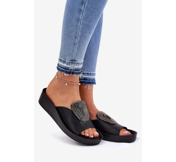 Kožené Dámské S Ozdobou Černé model 21698248 - S.Barski Kožené Dámské S Ozdobou Černé model 21698248 - S.Barski