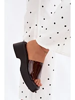 Dámské platformové sandály s průhledným páskem Černé Selestia Dámské platformové sandály s průhledným páskem Černé Selestia