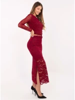 Spódnica MI SD model 21480254 bordowy - FPrice