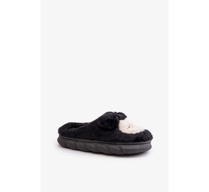 Teplé Kožešinové Pantofle Dámské Černé Jozelinetta Teplé Kožešinové Pantofle Dámské Černé Jozelinetta