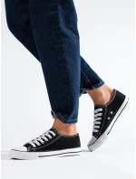 Krásné dámské černé tenisky bez podpatku Krásné dámské černé tenisky bez podpatku