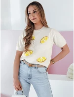 Dámský oversize svetr s  ecru Dstreet model 21988922 - FashionStreet