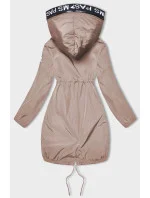 Tenká béžová dámská bunda s ozdobnou lemovkou model 18319662 - Miss TiTi Tenká béžová dámská bunda s ozdobnou lemovkou model 18319662 - Miss TiTi
