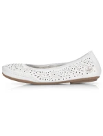 Kožená pohodlná polobotka W model 22033618 bílá - Rieker Kožená pohodlná polobotka W model 22033618 bílá - Rieker