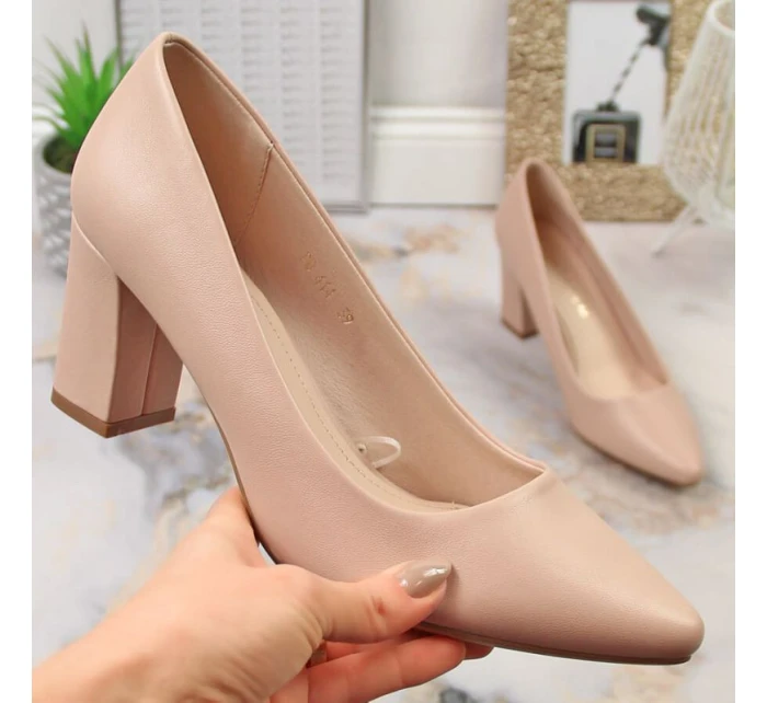 Dámské lodičky Sergio Leone v tělové barvě PB414