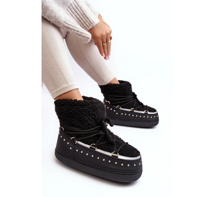 Dámské zateplené zimní sněhule černé model 21637510 - Boto Dámské zateplené zimní sněhule černé model 21637510 - Boto