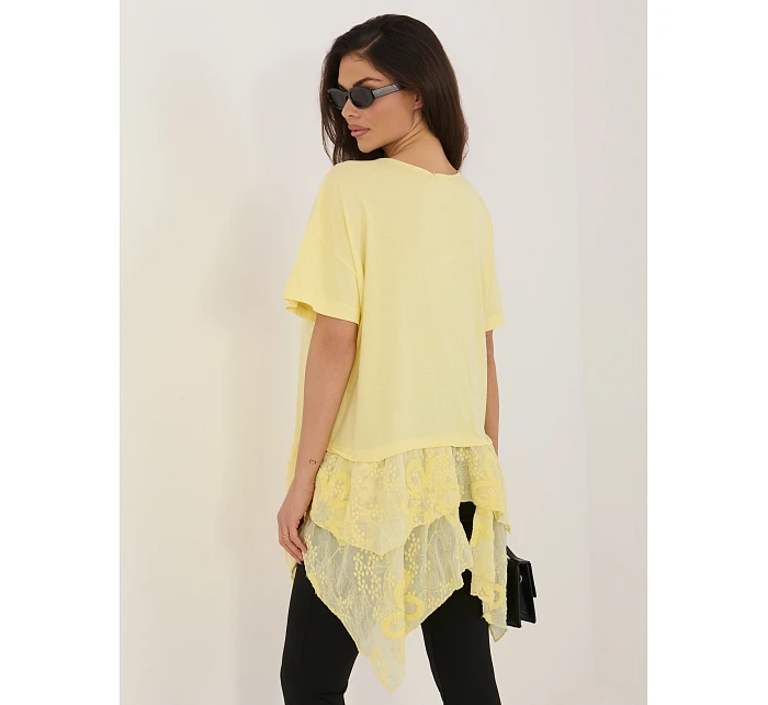 Bluzka IT SK model 22079292 jasny żółty - FPrice Bluzka IT SK model 22079292 jasny żółty - FPrice