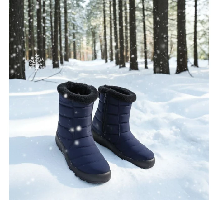 Nepromokavé sněhové boty na zip NEWS W model 18847113 navy blue - Inny Nepromokavé sněhové boty na zip NEWS W model 18847113 navy blue - Inny