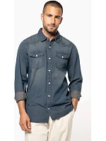 K Denim košile s dlouhým rukávem 20.K blue model 22509903 - Kariban K Denim košile s dlouhým rukávem 20.K blue model 22509903 - Kariban