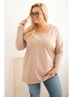 Dámská blůza Plus Size s lodičkovým výstřihem fango Dámská blůza Plus Size s lodičkovým výstřihem fango