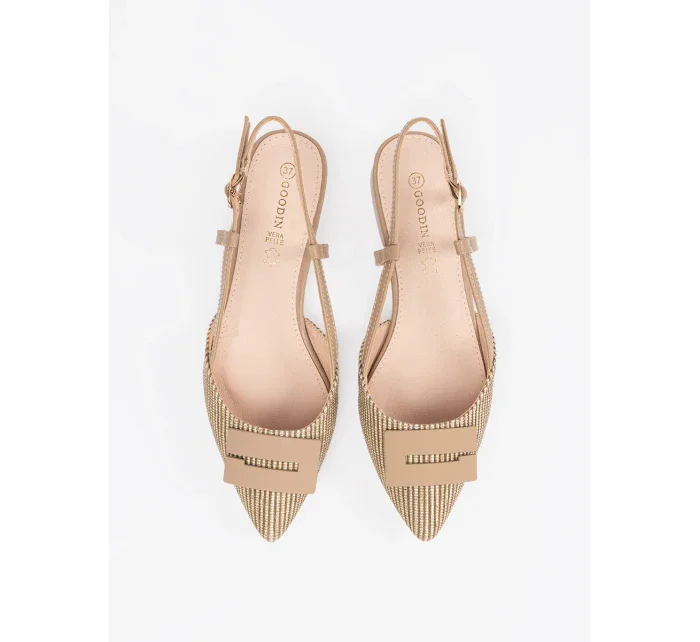 Originální  lodičky dámské Taupe bez podpatku