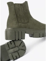 Trendy kotníčkové boty zelené dámské platforma Trendy kotníčkové boty zelené dámské platforma