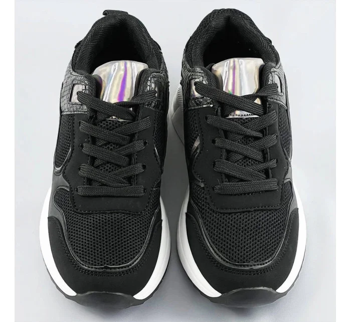 Černé dámské sportovní boty (6348)