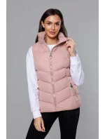 Růžová péřová dámská vesta (5M719-46) Růžová péřová dámská vesta (5M719-46)
