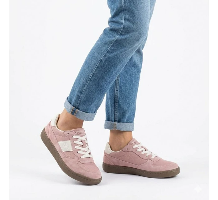 Dámské kožené sportovní polobotky růžové Big Star TT274175 Dámské kožené sportovní polobotky růžové Big Star TT274175