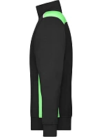 Daiber JN 868 Pracovní mikina s 1/4 zipem - Color 02.0868 black/lime green