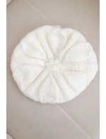 Dámská zimní vlna čepice baret K414 ecru