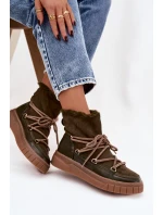 Dámské sněhule s tmavě zelené model 21757764 - Boto Dámské sněhule s tmavě zelené model 21757764 - Boto