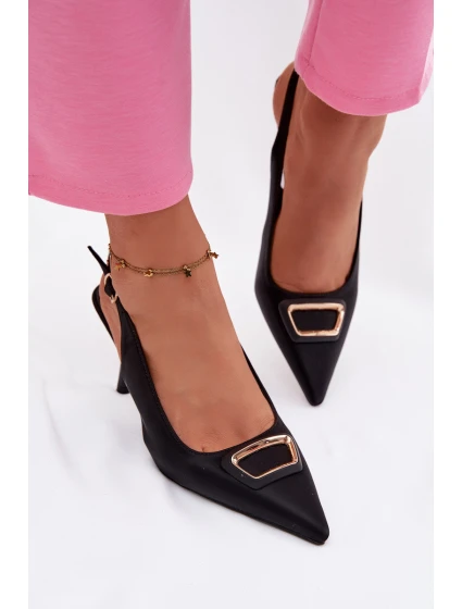 Dámské lodičky Sandály s ozdobným detailem Černé model 21937404 - Boto