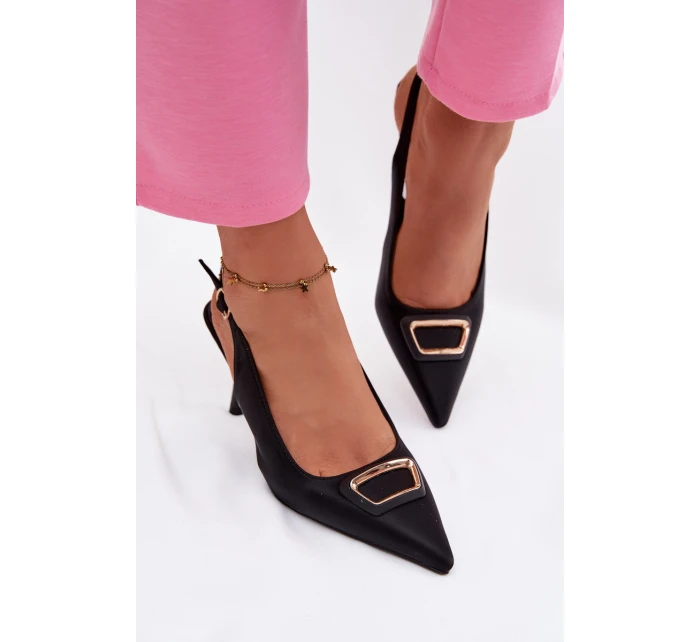 Dámské lodičky Sandály s ozdobným detailem Černé model 21937404 - Boto