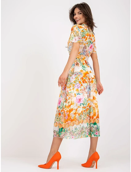 Šaty DHJ SK oranžová model 17384772 - FPrice Šaty DHJ SK oranžová model 17384772 - FPrice