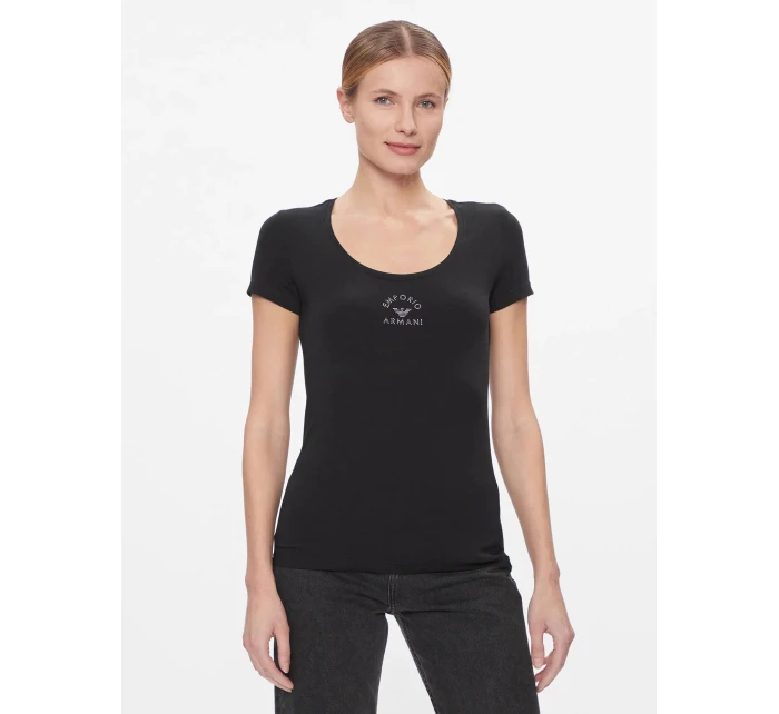 Dámské tričko 163377 4R223 00020 černé - Emporio Armani Dámské tričko 163377 4R223 00020 černé - Emporio Armani
