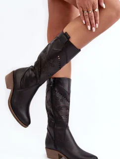 Ažurové kozačky  model 192114 Step in style