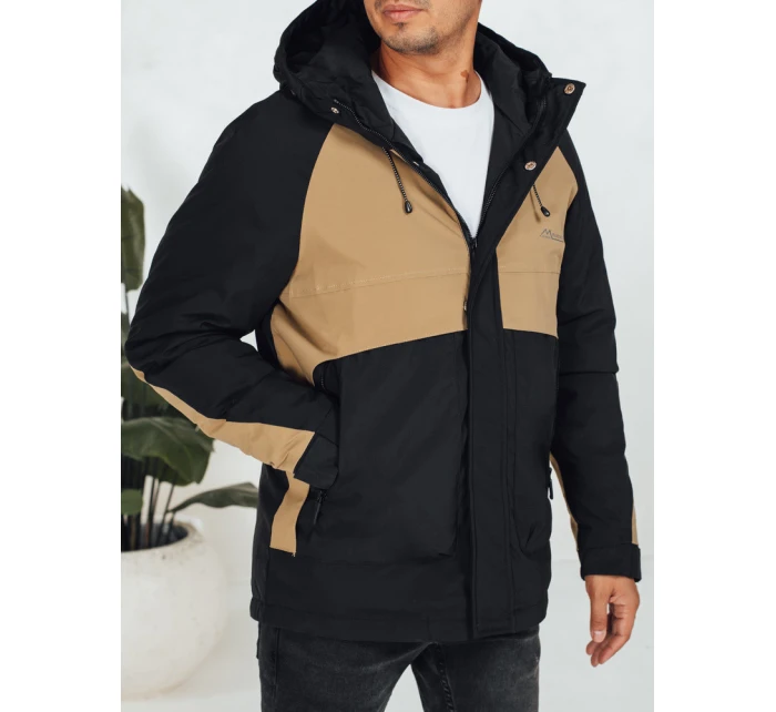 Pánská zimní bunda s kapucí FashionStreet camel TX5041