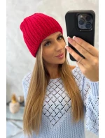 Dámská čepice červená model 21798553 - K-Fashion Dámská čepice červená model 21798553 - K-Fashion