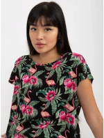 Dámská halenka D73771R10978P černá a zelená - FPrice