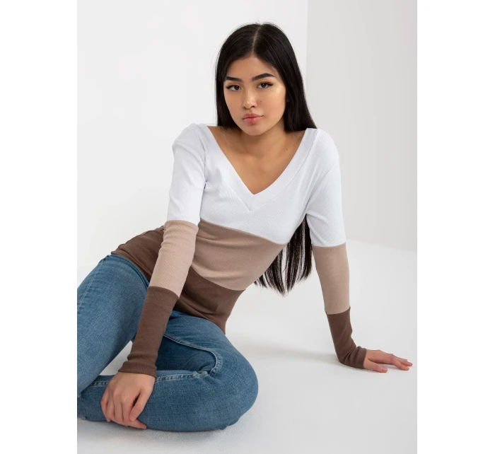 Halenka RV BZ 8429.18P bílo-hnědá Halenka RV BZ 8429.18P bílo-hnědá