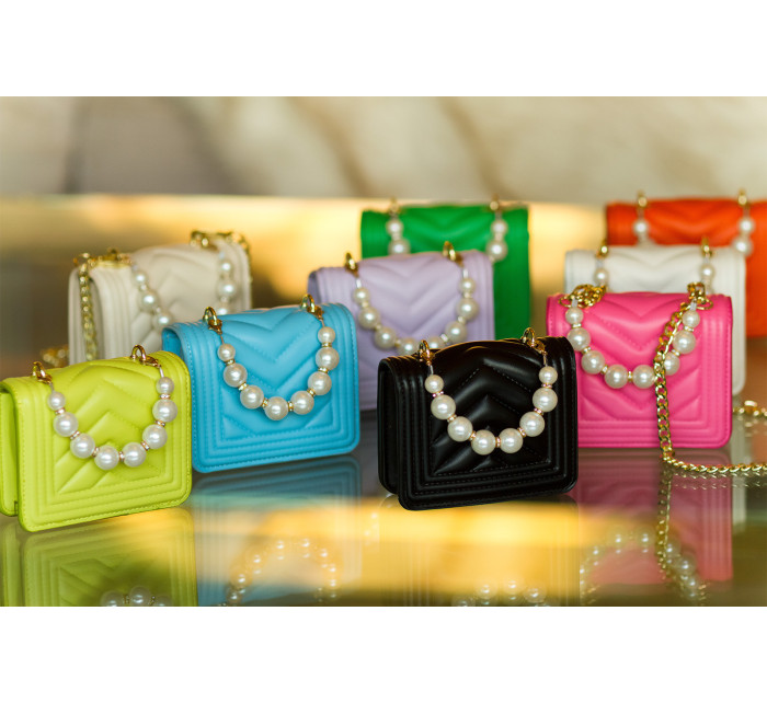 Trendy ultra mini kabelka s perleťovou rukojetí