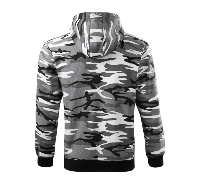 Camo Zipper mikina pánská camouflage gray