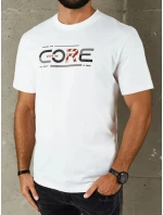Pánské bílé tričko s potiskem FashionStreet RX5418