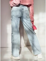 Dámské kalhoty ARGORAVE cargo baggy denim modré FashionStreet UY2226