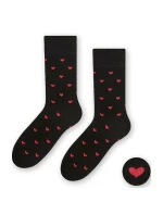 Vzorované pánské ponožky Steven art.136 Srdíčka