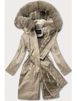 ZIMOWA KURTKA DAMSKA NA MISIU BEŻOWA model 21244002 - S'WEST