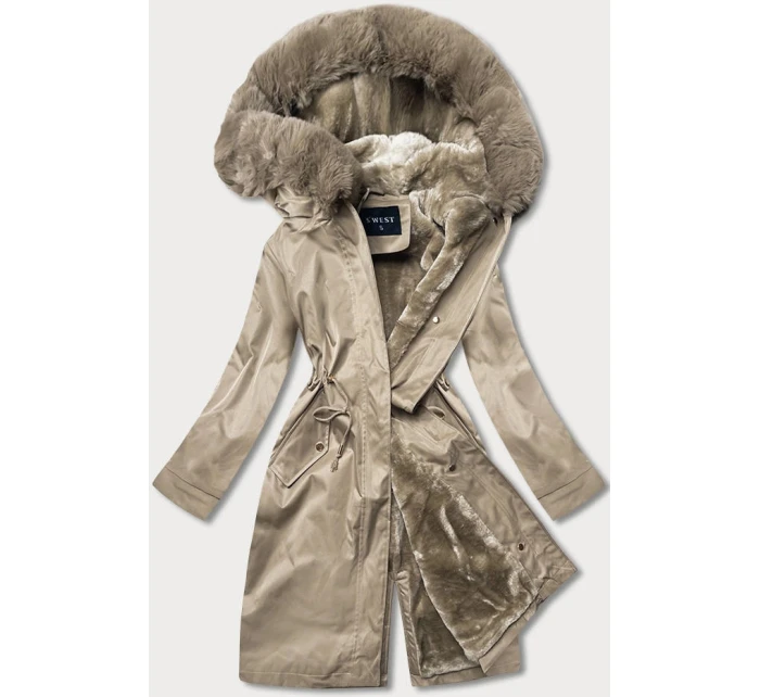 ZIMOWA KURTKA DAMSKA NA MISIU BEŻOWA model 21244002 - S'WEST