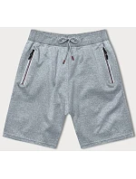 Světle šedé pánské sportovní kraťasy model 18612073 - J.STYLE Světle šedé pánské sportovní kraťasy model 18612073 - J.STYLE