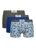 Pánské módní boxerky 3 ks model 21339558 BOXER 3x  modrá - DIM